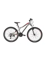 Bisan Buffalo - 27,5'' Jant 37 Cm Kadro 21 Vites Dağ Bisikleti - Açık Gri Kırmızı