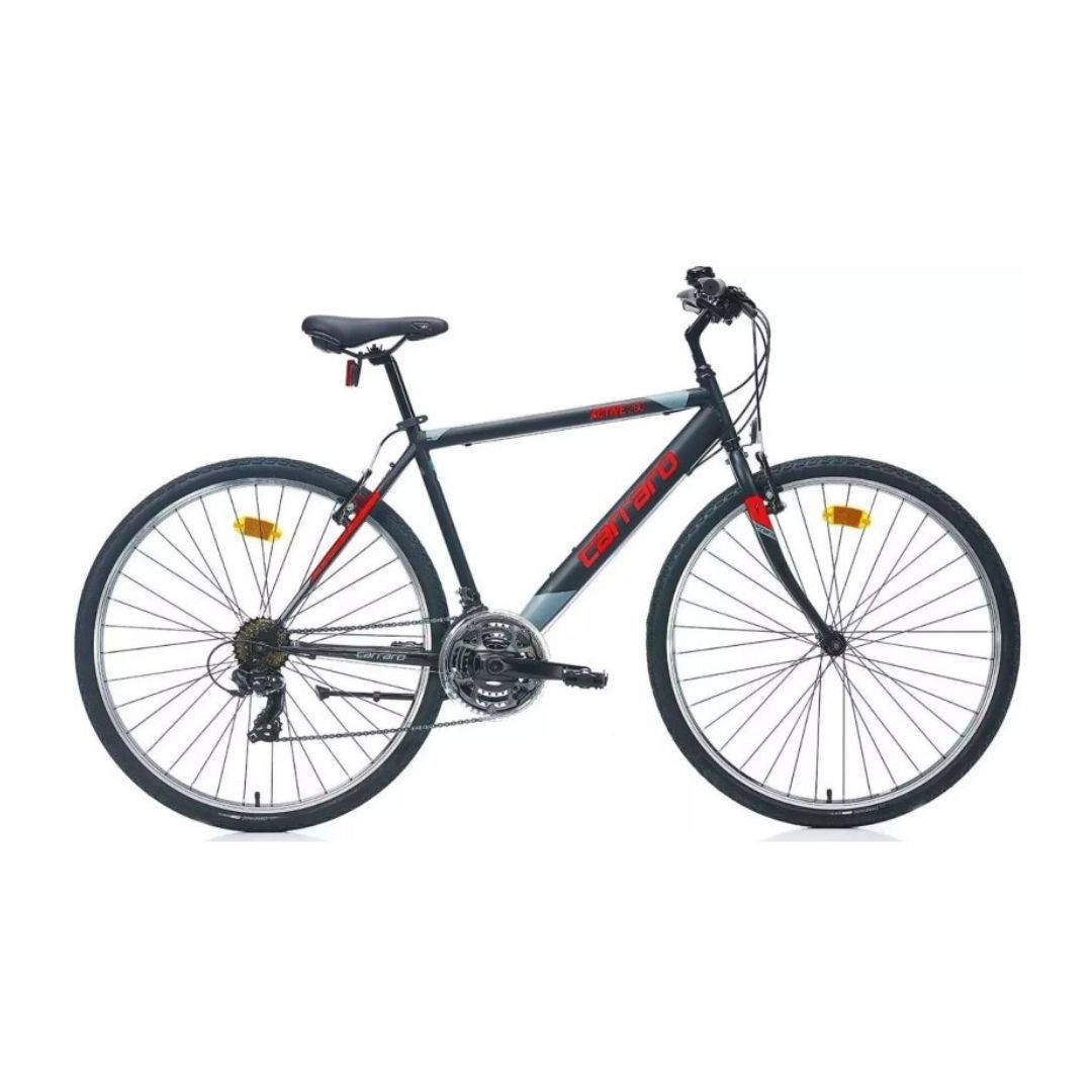 Carraro Active 280 V - 28 Jant 19'' 49cm ( M ) Kadro Şehir Bisikleti - Mat Siyah / Koyu Gri Kırmızı