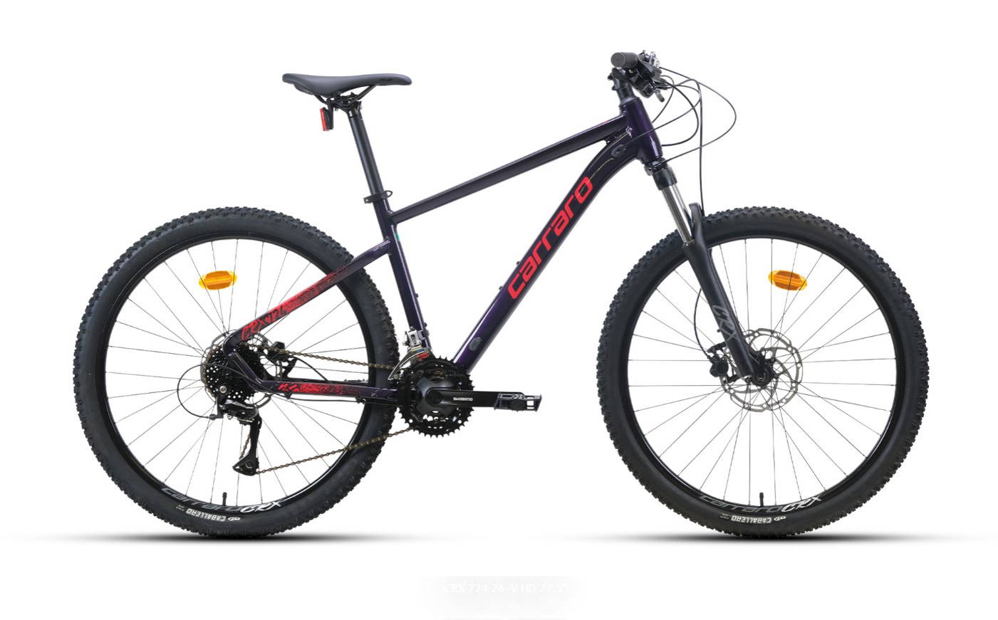 Carraro Crx 724 - 27,5 Jant 16'' 40cm ( S ) Kadro Dağ Bisikleti - Karanlık Mor Kırmızı