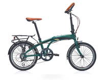 Carraro Flexi Comfort V - 20 Jant 8 Vites Katlanır Bisiklet - Mat Koyu Yeşil / Parlak Siyah Bakır