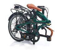 Carraro Flexi Comfort V - 20 Jant 8 Vites Katlanır Bisiklet - Mat Koyu Yeşil / Parlak Siyah Bakır