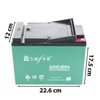 Safir Jel Akü 12 V - 60 Ah ebatları