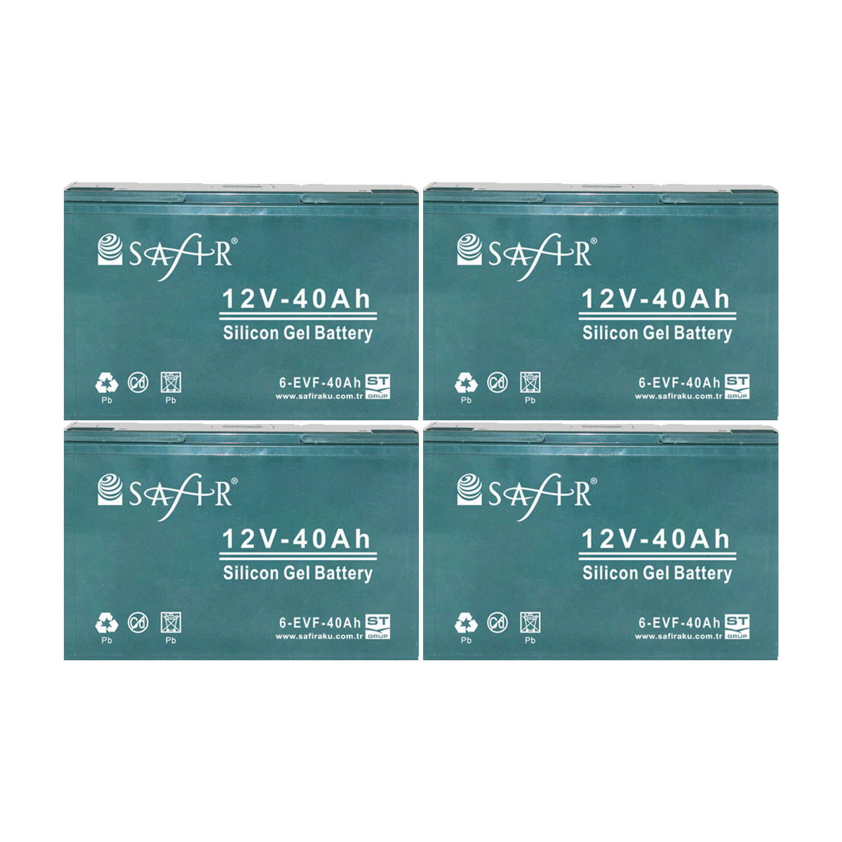 Safir Jel Akü 12 V - 40 Ah 4'lü Set