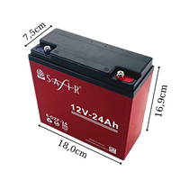 Safir Jel Akü 24 Amper plus ölçüleri